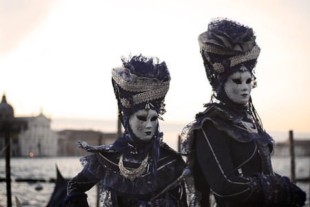 Venice carnival costume and mask.の写真素材