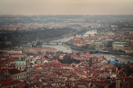 An overview of the city of Prague, Czech Republic.