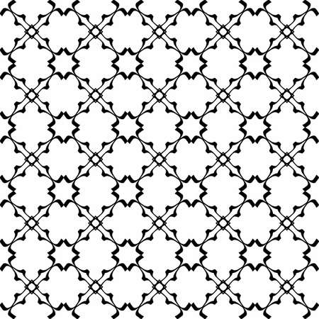 Seamless pattern. Black lines on a white background.のイラスト素材
