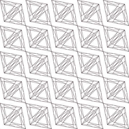 Seamless pattern. White lines on a black background.のイラスト素材