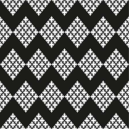 Seamless pattern of squares, rhombuses and lines.のイラスト素材