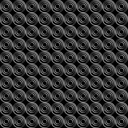Seamless pattern. White lines on a black background.のイラスト素材