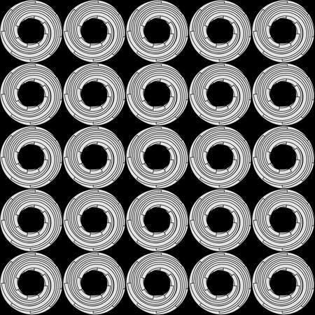 Seamless pattern. White lines on a black background.のイラスト素材