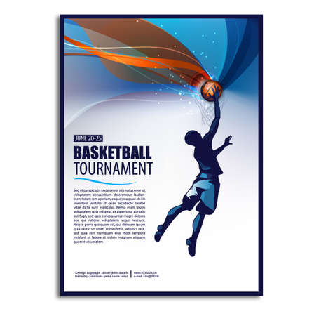 Basketball illustration. Background poster flyer. Sport themaのイラスト素材