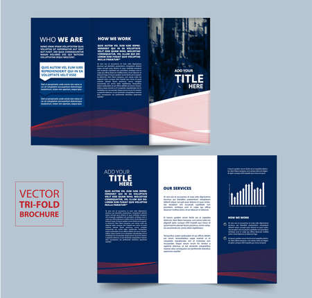 Tri Fold Brochure vector design for your company.のイラスト素材