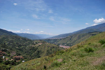 Mountain landscape and blue skyの写真素材