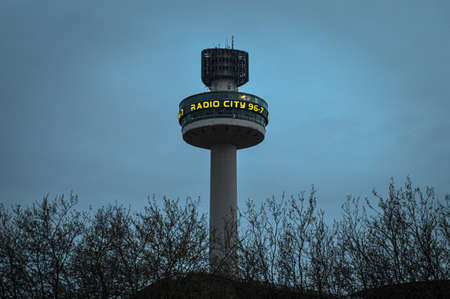 Studio radio tower in the city center of Liverpool, Englandのeditorial素材