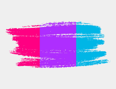 Androgyne Pride Flag painted with brush on white background. LGBT rights concept. Modern pride parades poster. vector illustrationのイラスト素材
