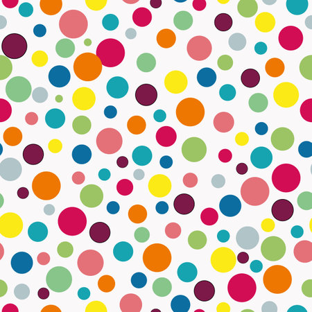 Vector colorful small and big circles pattern backgroundのイラスト素材