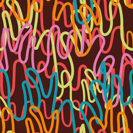 Vector colorful and funny waves background pattern