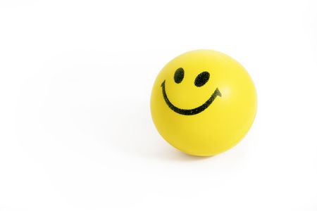 smiling face stress ballの写真素材