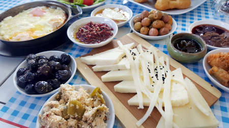 Traditional Turkish breakfastの写真素材