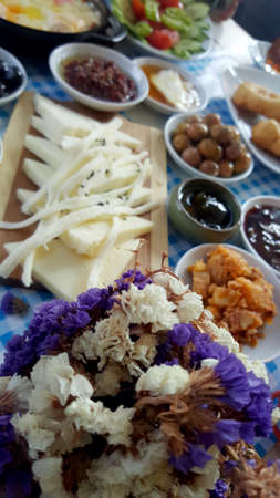 Traditional Turkish breakfastの写真素材