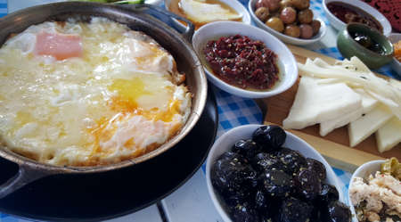 Traditional Turkish breakfastの写真素材