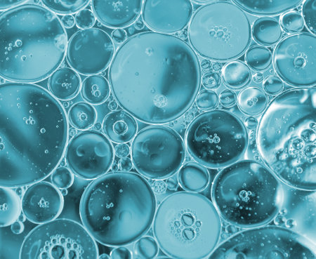 Macro Oil Drops In Liquidの写真素材