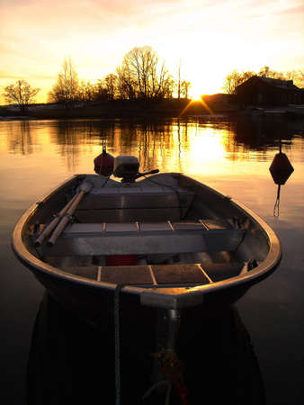 Gold boatの写真素材
