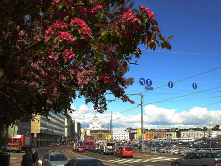 Kind of city Helsinki in the springの写真素材