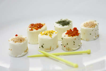 French cheese on white plateの写真素材