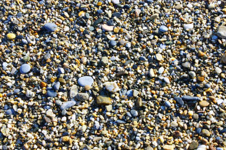pebbles on ocean beachの写真素材