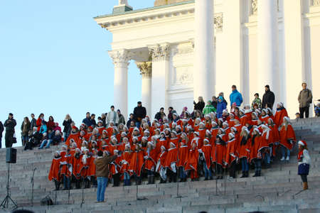 HELSINKI, FINLAND - NOVEMBER 20: Traditional Christmas Street opening in Helsinki on November 20, 2011.のeditorial素材