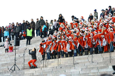 HELSINKI, FINLAND - NOVEMBER 20: Traditional Christmas Street opening in Helsinki on November 20, 2011.のeditorial素材