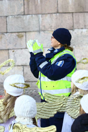 HELSINKI, FINLAND - NOVEMBER 20: Traditional Christmas Street opening in Helsinki on November 20, 2011.のeditorial素材