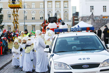HELSINKI, FINLAND - NOVEMBER 20: Traditional Christmas Street opening in Helsinki on November 20, 2011.のeditorial素材