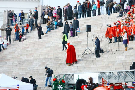 HELSINKI, FINLAND - NOVEMBER 20: Traditional Christmas Street opening in Helsinki on November 20, 2011.のeditorial素材
