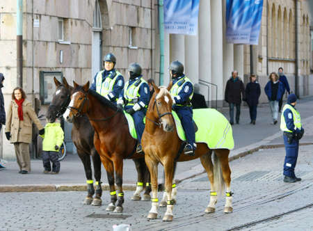 HELSINKI, FINLAND - NOVEMBER 20: Traditional Christmas Street opening in Helsinki on November 20, 2011.のeditorial素材