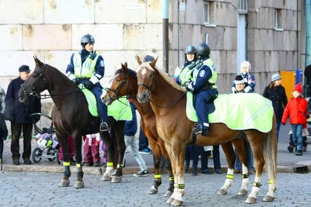 HELSINKI, FINLAND - NOVEMBER 20: Traditional Christmas Street opening in Helsinki on November 20, 2011.のeditorial素材