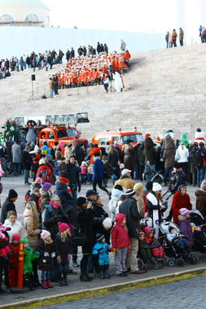 HELSINKI, FINLAND - NOVEMBER 20: Traditional Christmas Street opening in Helsinki on November 20, 2011.のeditorial素材