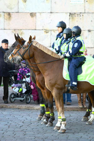 HELSINKI, FINLAND - NOVEMBER 20: Traditional Christmas Street opening in Helsinki on November 20, 2011.のeditorial素材