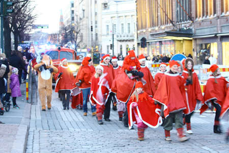 HELSINKI, FINLAND - NOVEMBER 20: Traditional Christmas Street opening in Helsinki on November 20, 2011.のeditorial素材