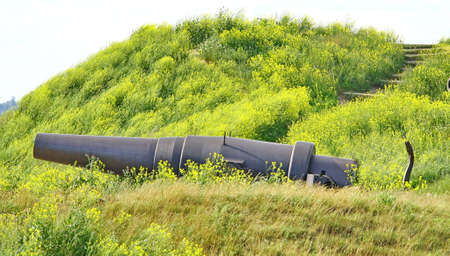 Old Russian Cannon in Suomenlinna Sveaborg Helsinki Finlandの写真素材