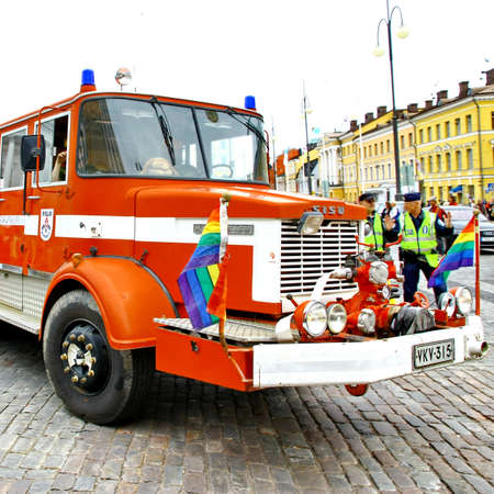 HELSINKI, FINLAND - JUNE 30: Unidentified people take part in the annual Helsinki Pride gay parade...