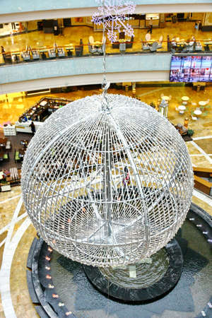 MOSCOW - JANUARY 4: Afimall on January 4, 2013 in Moscow, Russia. Shopping complex Afimall City is located in business center Moscow City. Total area Afimall-320 000 square metersのeditorial素材