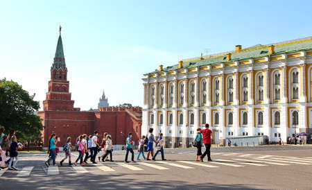 MOSCOW, RUSSIA - SEPTEMBER 25, 2015: Kremlin Armory is one of oldest museums, established in 1808 and located in Moscow Kremlin. Kremlin Armoury is currently home to Russian Diamond Fundのeditorial素材