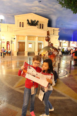 MOSCOW, RUSSIA - MARCH 31, 2016: Kidzania - a worldwide network of educational parks where children playfully get real jobs skills. For editorial use only.のeditorial素材