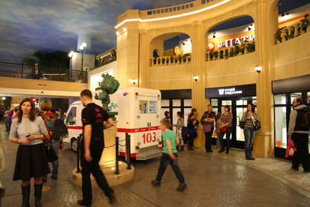 MOSCOW, RUSSIA - MARCH 31, 2016: Kidzania - a worldwide network of educational parks where children playfully get real jobs skills. For editorial use only.のeditorial素材