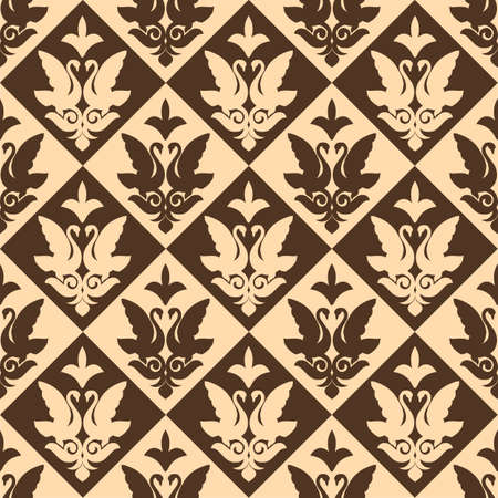 A Vector seamless pattern as a template in ethnic national style of Kazakhstan, Asia.のイラスト素材