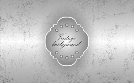Vintage vector background with old metal texture worn and scratched. Template to create wallpapers, postcards, covers, backdrop.のイラスト素材