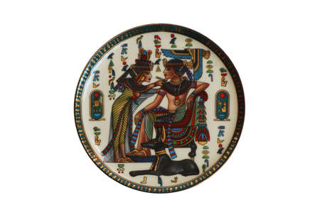 Egyptian plate, art, ancient civilizationの写真素材