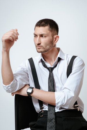 Neon high tech background, futuristic technology. AI generationの写真素材