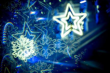 New Year eve, Christmas decoration, celebration blurred background