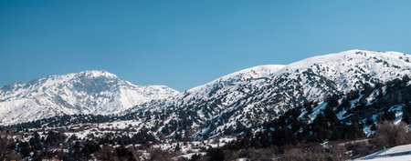 Amirsoy, Amirsay snowy rocks, mountains in Uzbekistanの写真素材