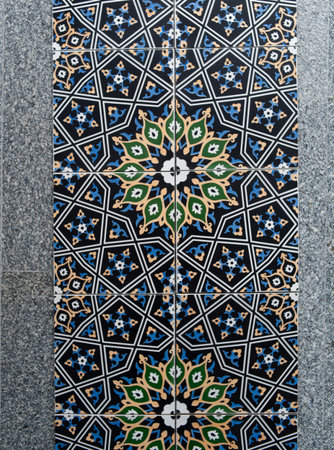 Traditional uzbek ornament. Tashkent, Uzbekistan. Central Asia.の写真素材