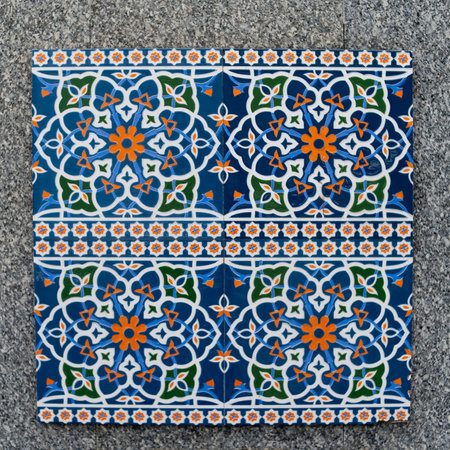 Traditional uzbek ornament. Tashkent, Uzbekistan. Central Asia.の写真素材