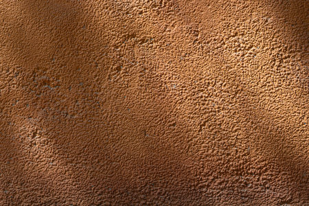 Wall with texture and shadows. Orange, brown concrete backgroundの写真素材