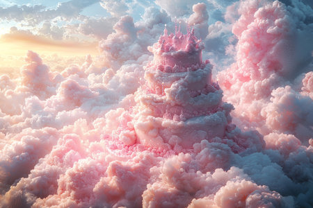 Fantasy art with clouds, fairy tale. AI generativeの素材