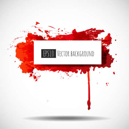 Red grunge splash with place for your text.のイラスト素材
